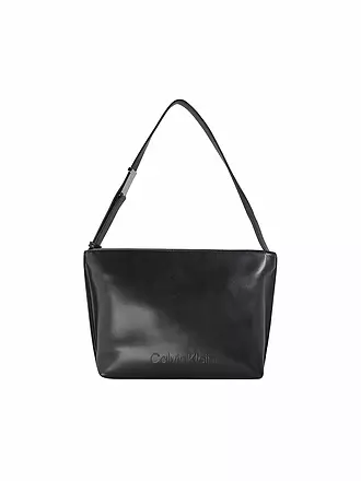 CALVIN KLEIN | Sac - Hobe EMBOSSED Medium | schwarz